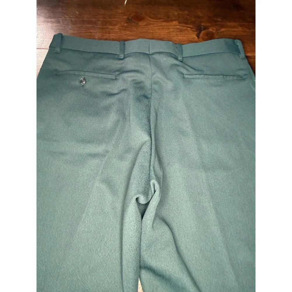 Haband of Paterson‎ Vintage Teal Green Knit Trousers Mens 35x27.5 Made in USA
